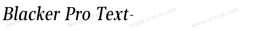 Blacker Pro Text字体转换